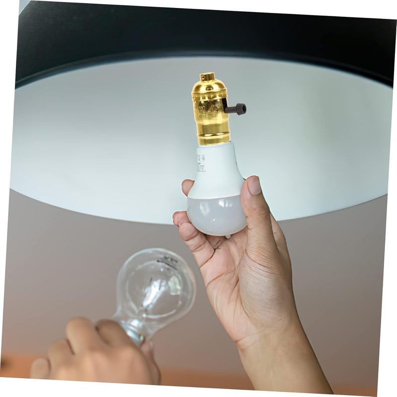 Vintage Gold E26 E27 Light Socket Holder Adjustable Bulb Base Sturdy Aluminum Lamp Parts - Image 2